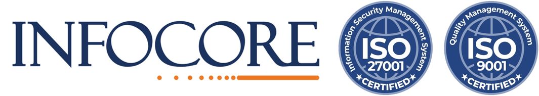 Infocore with ISO 27001 and ISO 9001 certifications